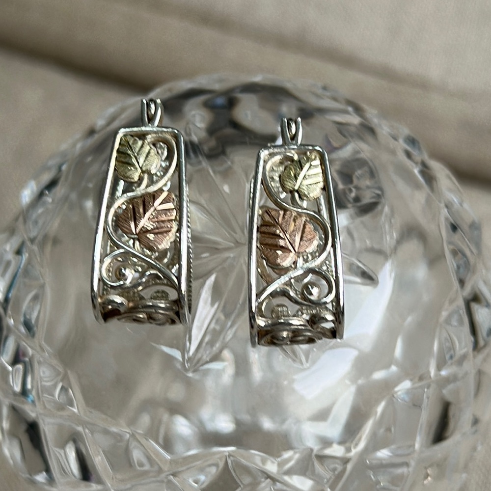 Black Hills Gold sterling earrings